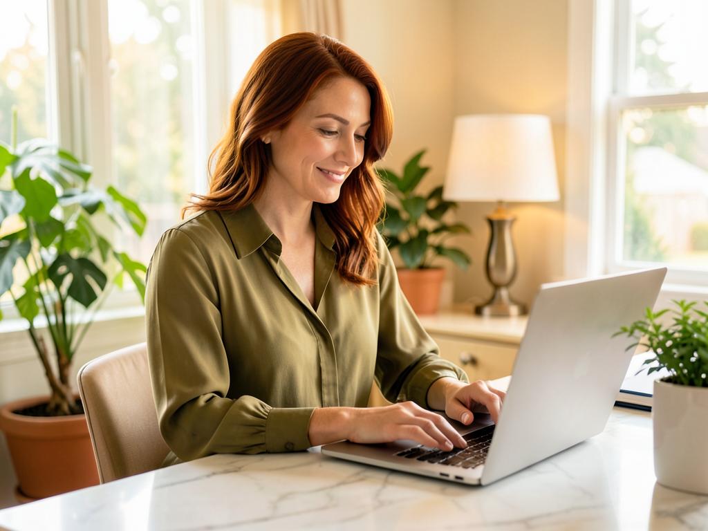 Conseillère en gestion de patrimoine travaillant sur son ordinateur portable